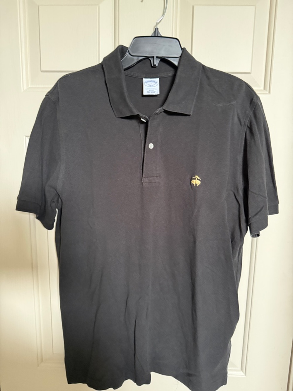 Izod Black Polo with Small Gold Logo